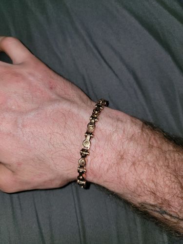 Customer photo review of Modern Bicycle Chain Bracelet