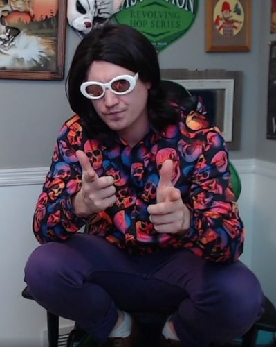 Customer photo review of Skull Multicolor Print Design LKS3011 Long Sleeve Dress Shirt