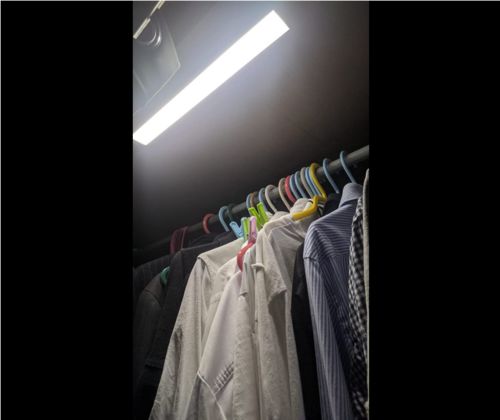 Customer photo review of Dual Color Wireless Motion Sensor Light (2nd Gen.) - 18" Aluminum