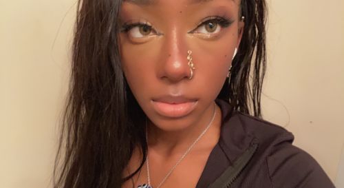 Customer photo review of EYEVOS Russian Brown Colored Contact Lenses