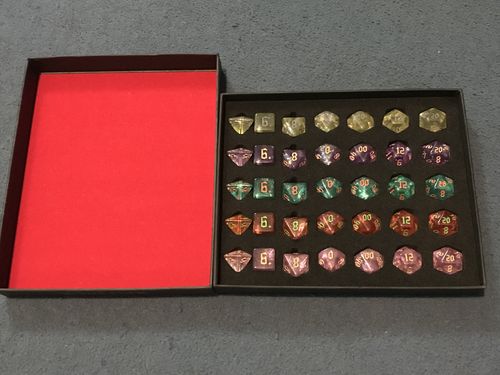 Customer photo review of Holiday Mystery 5 Pack Dice + Free Dice Box