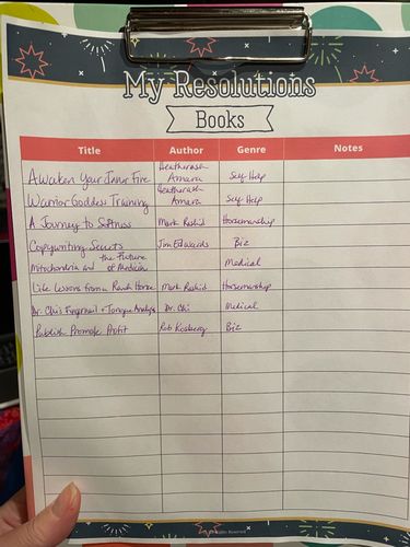 Customer photo review of My Resolution Planner ( 29 Pages )