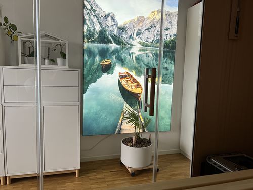 Customer photo review of Leuchtbild | Boote im Bergsee | Hochformat