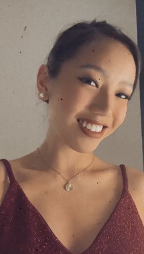 Customer photo review of Pearl Stud Clip-On Earrings