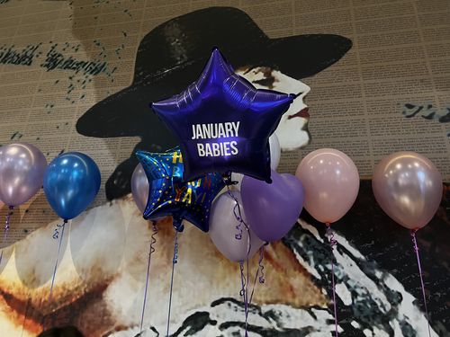 Customer photo review of 18inch Star Purple Bouquet