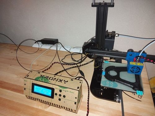 Customer photo review of X1 Mini DIY 3D Printer Desktop Portable for beginner build size 150*150*150mm
