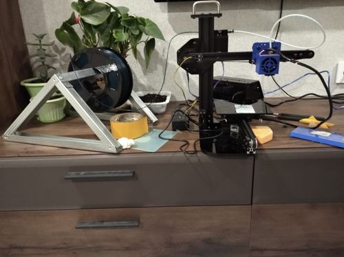 Customer photo review of X1 Mini DIY 3D Printer Desktop Portable for beginner build size 150*150*150mm