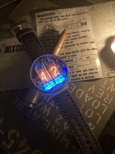 Customer photo review of NIXIE TUBE WATCH 'NIXOID NEXT'