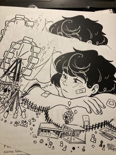Customer photo review of Circus Daydream Coloring Page PDF
