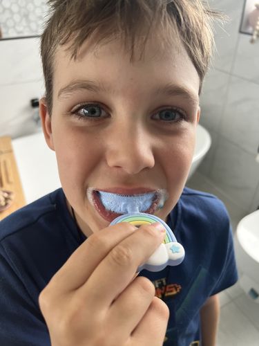 Customer photo review of Rainbow U-Shaped Sensory Toothbrush