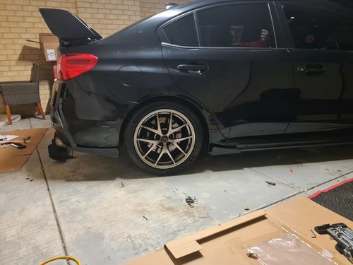 Customer photo review of Subaru WRX/STI VA Full Lip Splitter Set