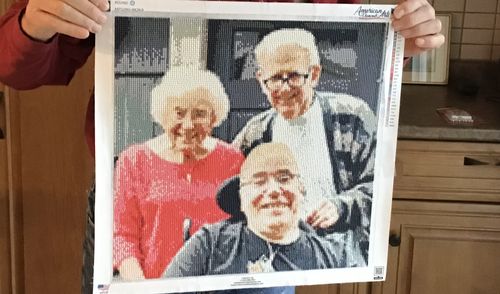 Customer photo review of Custom Diamond Painting Kits for Adults DIY 5D - Photo Diamond Art Shipped from USA