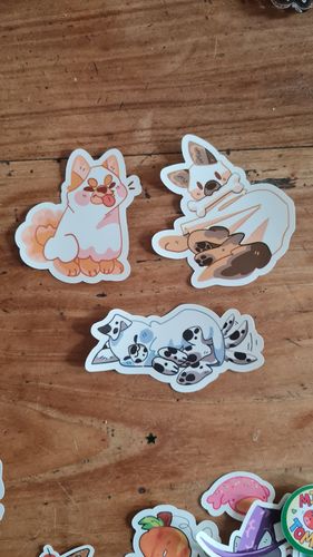 Customer photo review of Cute Ghost Puppy Stickers!