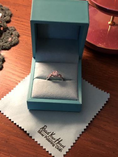 Customer photo review of Floral Moissanite Twisted Vine Engagement Ring