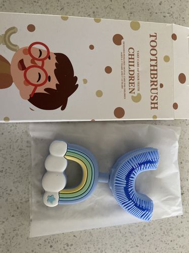 Customer photo review of Rainbow U-Shaped Sensory Toothbrush