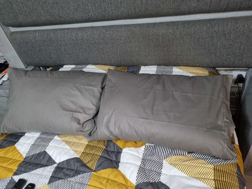 Customer photo review of Par de Fundas de Almohada Confort Percal 300 Tamaño Estándar - Color a Elegir
