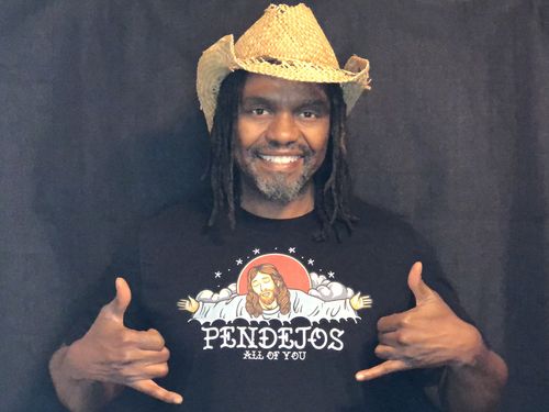 Customer photo review of Premium Pendejos, All Of You Old School OG T-shirt