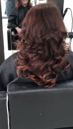 Customer photo review of Fusion U Tip Remy Human Hair Extensions Single Color Darkest Brown #2