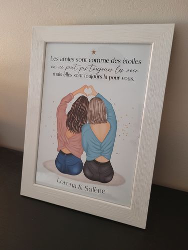 Customer photo review of Affiche Personnalisée - Meilleures Amies