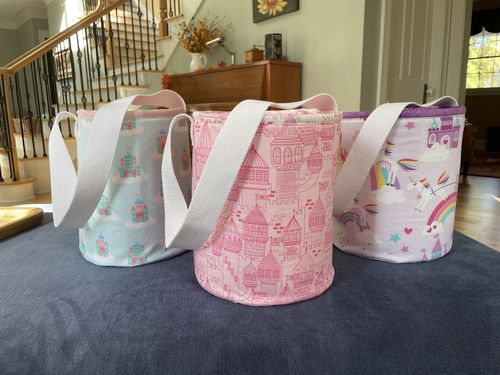 Customer photo review of Padded Storage Bins/Bucket Sewing Pattern (with Holiday version)| Digital PDF Pattern
