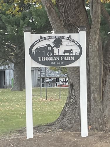 Customer photo review of Custom Cow Farm Welcome Sign ~ Metal Porch Sign | Metal Gate Sign | Farm Entrance Sign | Metal Farmhouse