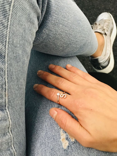 Customer photo review of Buchstaben Ring mit Zirkonia