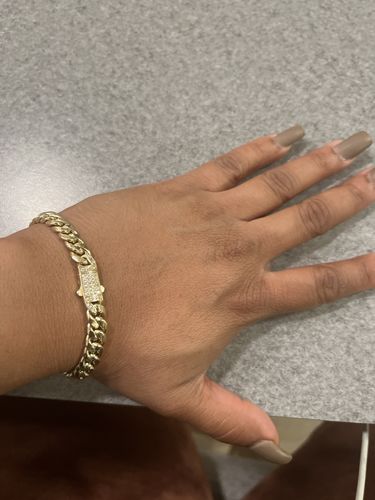 Customer photo review of *NEW* 14K Miami Hollow Bracelet JTJ™-