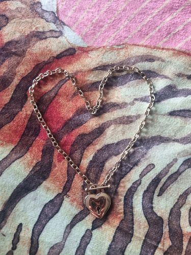 Customer photo review of Heart Key Pendant Necklace - Gold