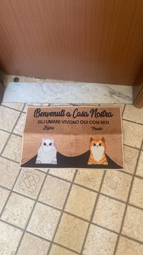 Customer photo review of Tappeto personalizzato con Cani & Gatti