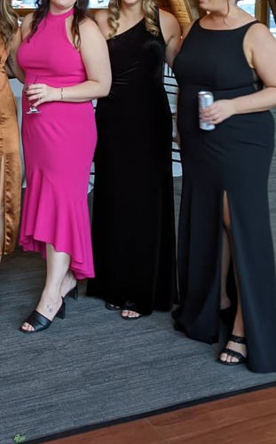 Customer photo review of Sexy Velvet One Shoulder Long Mermaid Bridesmaid Dresses With Slit