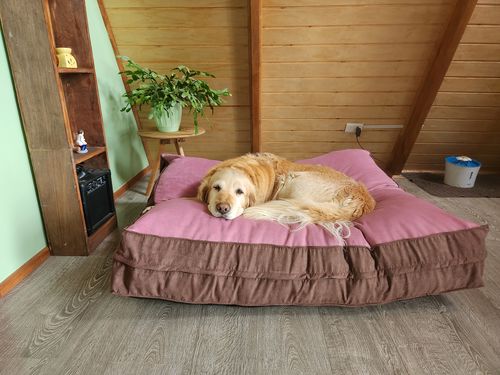 Customer photo review of Cama Para Perro Modelo Origen Kuapets Palo Rosa - Café