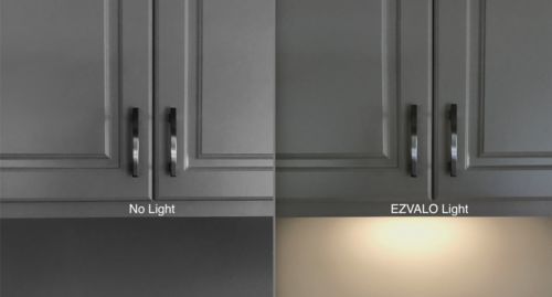 Customer photo review of EZVALO Rechargeable Motion Sensor Light (2 Color Temperature) - 18" Aluminum