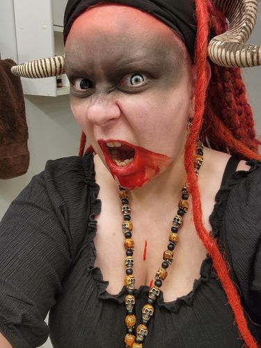 Customer photo review of PRIMAL® Rx Werewolf III - White Prescription contact Lenses