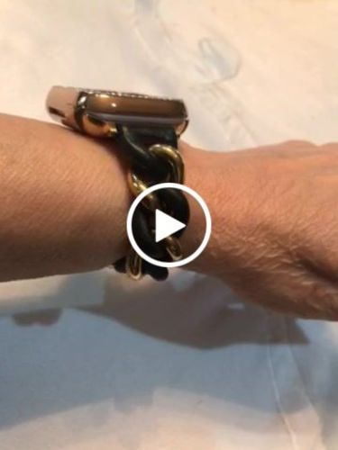 Customer video review of NEW! Leather Link Band for the Apple Watch