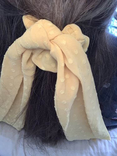 Customer photo review of Scarf Scrunchie - Tuscan Sun