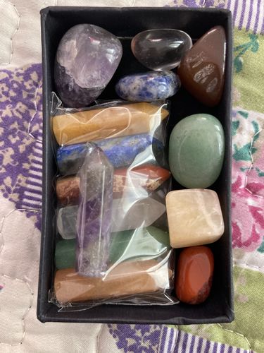 Customer photo review of Kit Piedras para los 7 Chakras (7 puntas y 7 piedras)