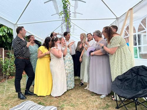 Customer photo review of Bridgerton & Jane Austen Themed Murder Mystery Game Kit