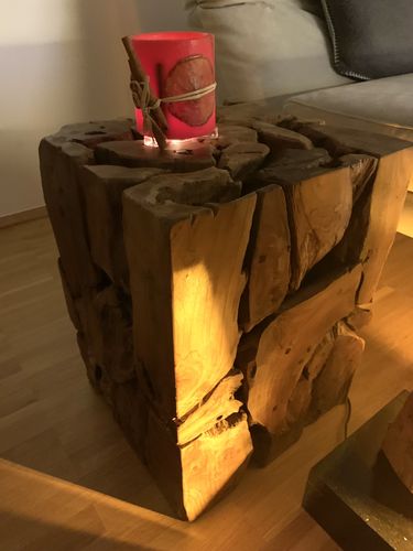 Customer photo review of Teak Holz Säule XILON quadratisch