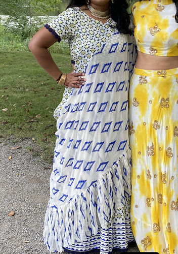 Customer photo review of Off- White Diamond Lehenga Set