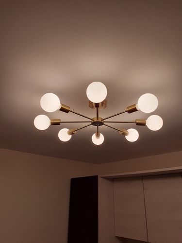 Customer photo review of 8-Light Sputnik Semi Flush Ceiling Light