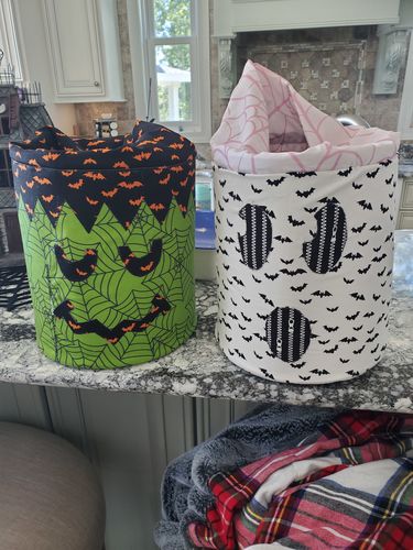Customer photo review of Padded Storage Bins/Bucket Sewing Pattern (with Holiday version)| Digital PDF Pattern