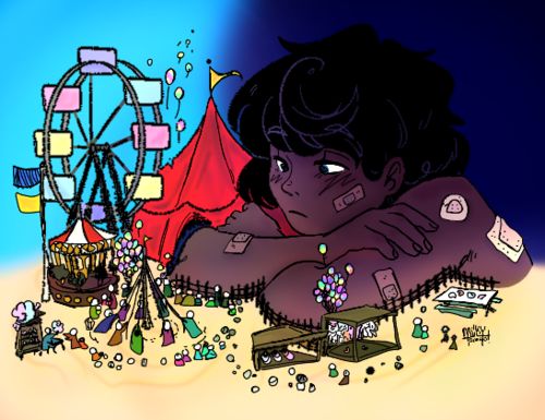 Customer photo review of Circus Daydream Coloring Page PDF