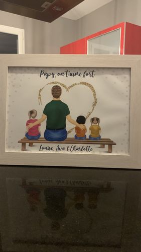 Customer photo review of Affiche Personnalisée - Papy et Petits-Enfants