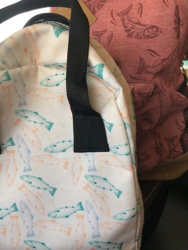 Customer photo review of Salmon Fish Print Design LKS305 Insulated Lunch Bag