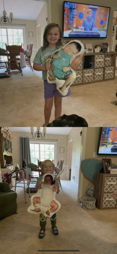 Customer photo review of Photo Birth Pillow