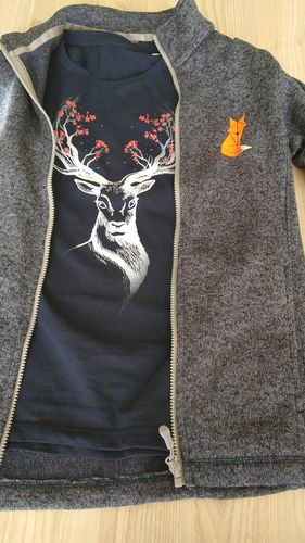 Customer photo review of Origami Fuchs - Strickfleece Jacke (Stick) Unisex