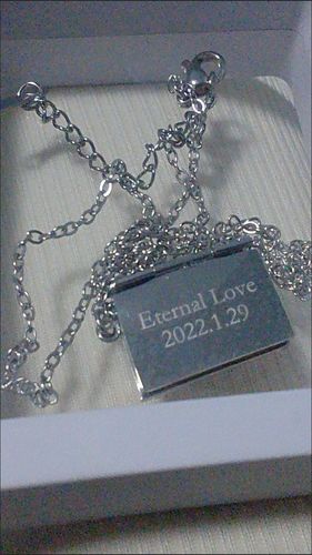 Customer photo review of Personalized Love Letter Necklace