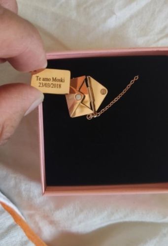 Customer photo review of Personalized Love Letter Necklace