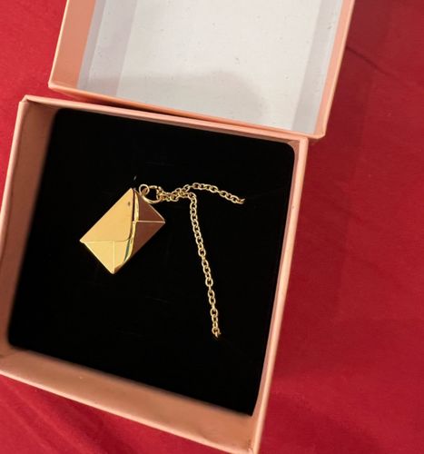 Customer photo review of Personalized Love Letter Necklace