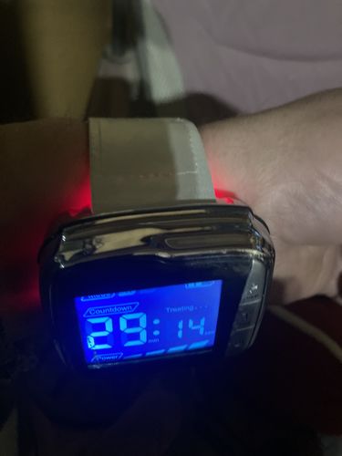 Customer photo review of Halipax Integrative Medicine Cold Laser Therapy Wrist Watch (NEW UPGRADE)